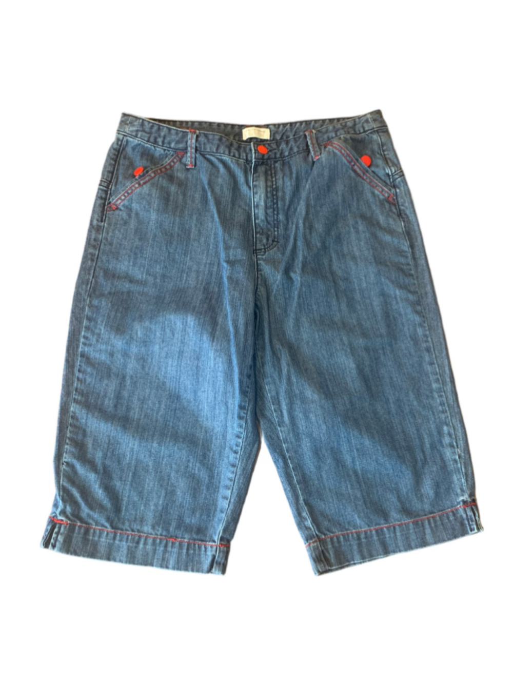 Christopher & Banks Blue Denim Bermuda Shorts Size 14